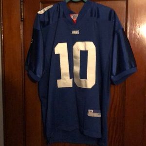 New York Giants Eli Manning sewn blue jersey
